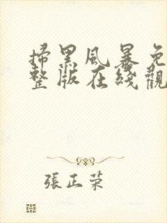 扫黑风暴免费完整版在线观看