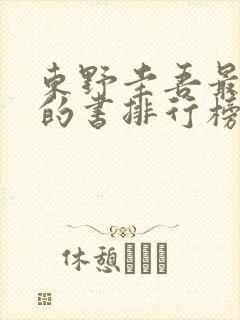 东野圭吾最好看的书排行榜