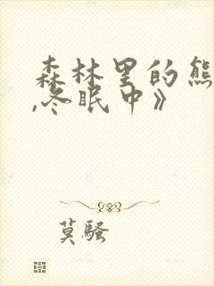 森林里的熊先生,冬眠中》