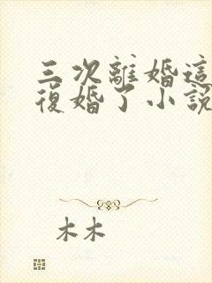 三次离婚这次不复婚了小说免费阅读