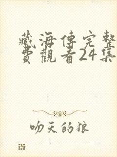 藏海传完整版免费观看24集