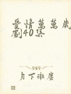 爱情万万岁电视剧40集