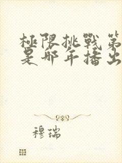 极限挑战第一季是哪年播出的