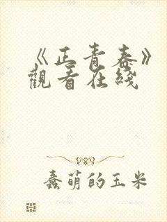 《正青春》免费观看在线封面