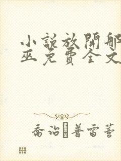 小说放开那个女巫免费全文阅读下载