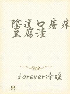 阴道口瘙痒白色豆腐渣封面