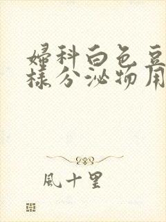 妇科白色豆腐渣样分泌物用药