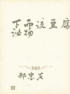 下面流豆腐渣分泌物