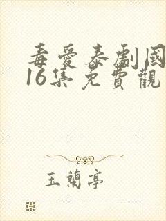 毒爱泰剧国语版16集免费观看