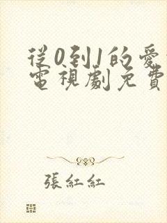 从0到1的爱情电视剧免费封面