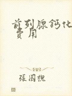 前列腺钙化治疗 费用