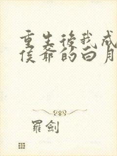 重生后我成了小侯爷的白月光