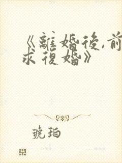 《离婚后,前夫求复婚》