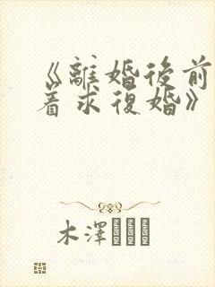 《离婚后前夫哭着求复婚》封面