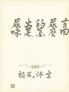 尿出的尿有股骚味是怎么回事封面