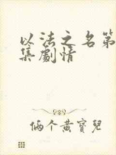 以法之名第30集剧情