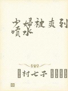 少妇被爽到高潮喷水