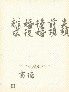 离婚后前夫哭着求复婚视频完整版