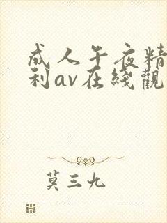 成人午夜精品福利av在线观看