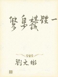 做自媒体一个月多少钱封面