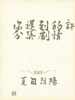 你迟到的许多年分集剧情封面