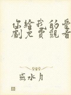 你给我的爱电视剧免费观看全集高清