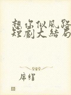 想你似风路过我短剧大结局封面