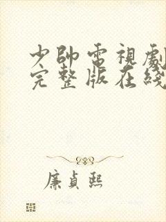 少帅电视剧免费完整版在线看高清封面