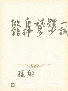 做自媒体一个月能挣多少钱封面