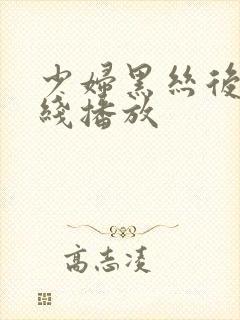 少妇黑丝后入在线播放