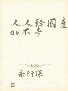 人人干国产高清av不卡