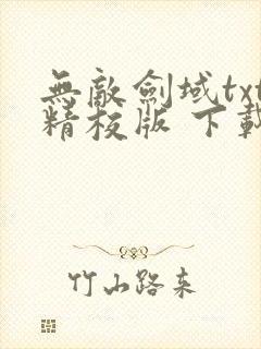 无敌剑域txt精校版 下载