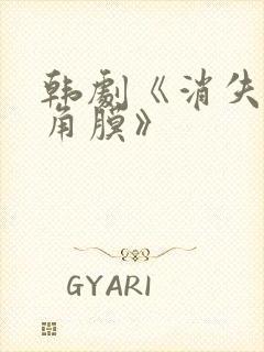 韩剧《消失的眼角膜》封面