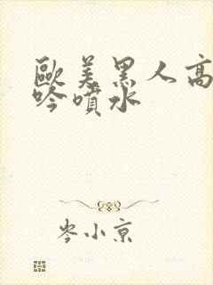 欧美黑人高潮呻吟喷水