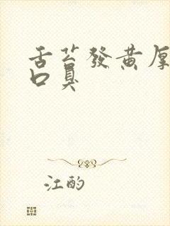 舌苔发黄厚口苦口臭