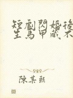 短剧闪婚后傅先生马甲藏不住了免费观看