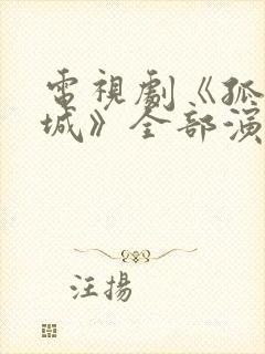 电视剧《孤战迷城》全部演员