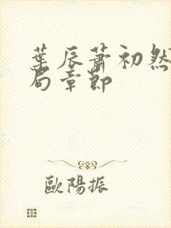 叶辰萧初然大结局章节