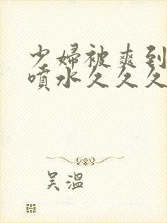 少妇被爽到高潮喷水久久久