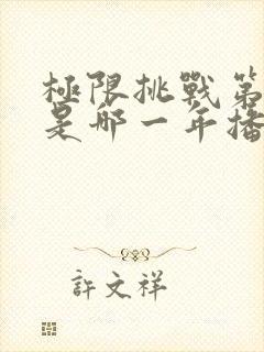 极限挑战第四季是哪一年播出的