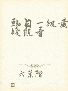 韩日一级黄色在线观看