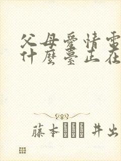 父母爱情电视剧什么台正在播放