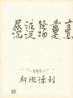 尿液发黄有白色沉淀物是怎么回事