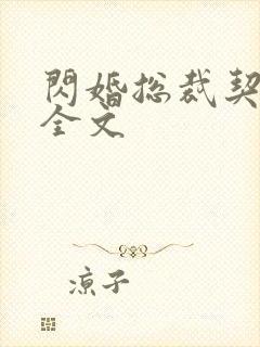 闪婚总裁契约妻全文