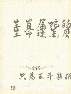 生肖属蛇的人一生命运怎么样