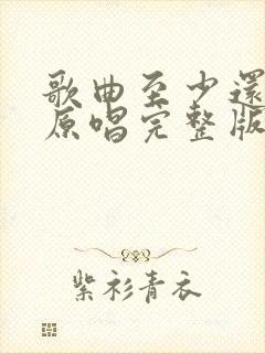 歌曲至少还有你原唱完整版封面