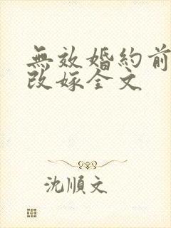 无效婚约前妻要改嫁全文