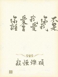 你爱我你不爱我谁会爱我是什么歌