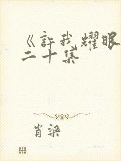 《许我耀眼》第二十集封面