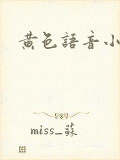 黄色语音小说